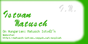 istvan matusch business card